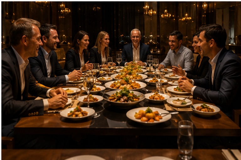Jantar empresarial em Dubai