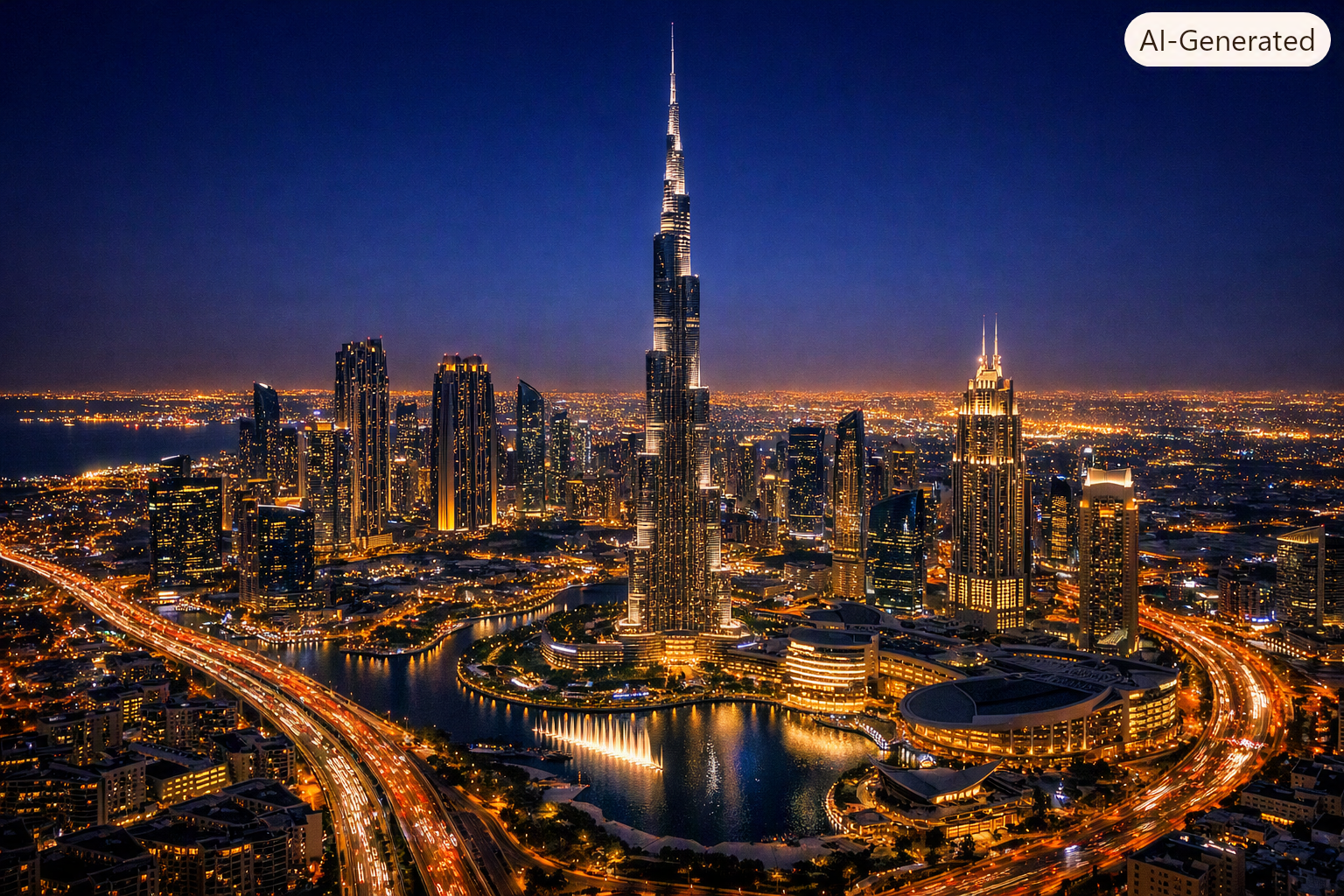 Dubai à noite